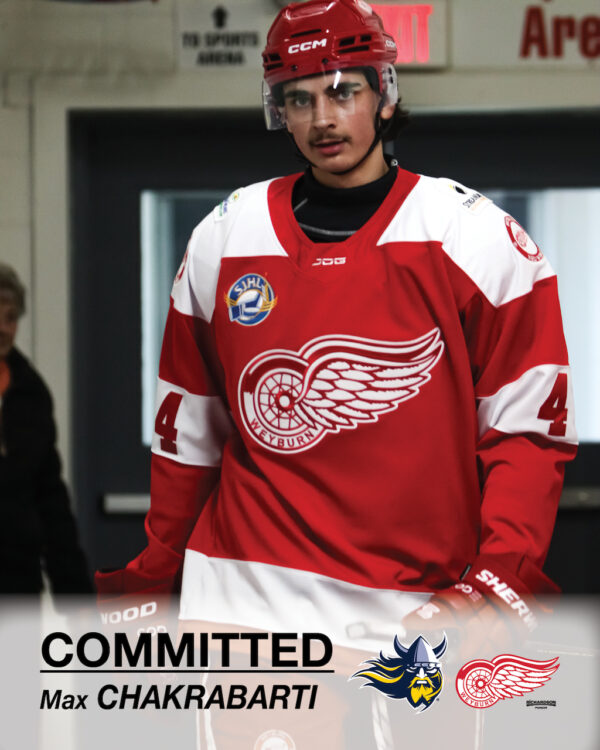 Weyburn Red Wings Announce CHAKRABARTI NCAA D1 Commitment