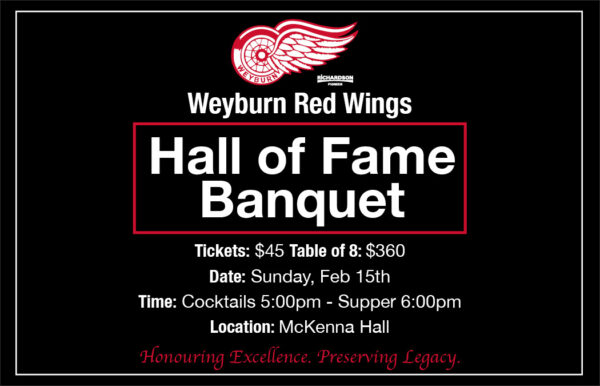 Weyburn Red Wings to Induct Inaugural Members into the new Hall of Fame