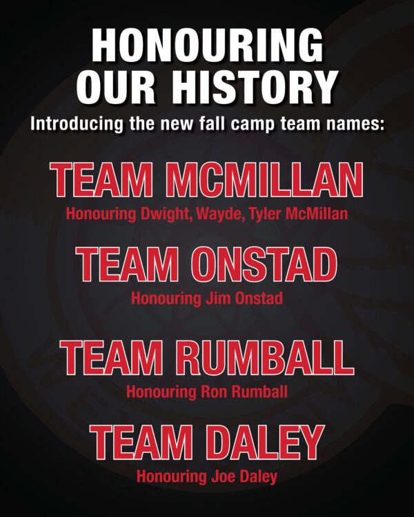 MAIN CAMP TEAMS TO HONOUR WEYBURN HOCKEY LEGENDS